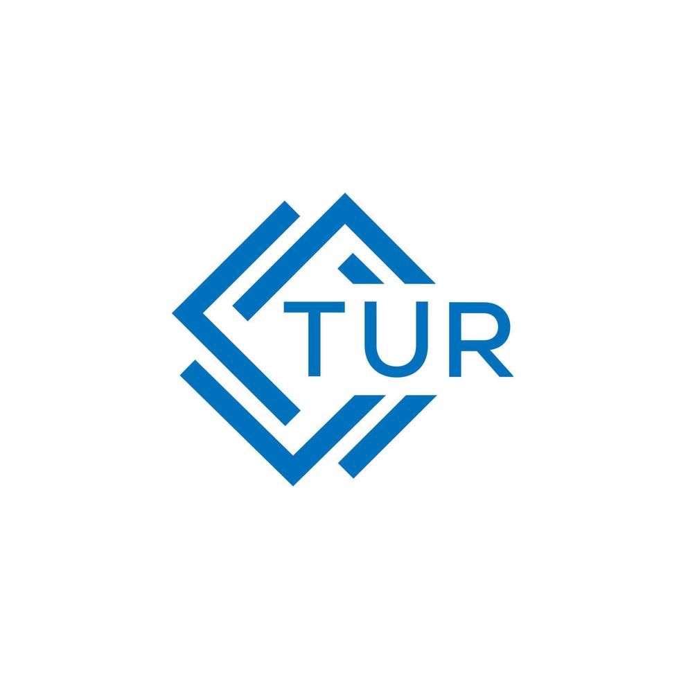 tur La technologie lettre logo conception sur blanc Contexte. tur Créatif initiales La technologie lettre logo concept. tur La technologie lettre conception. vecteur