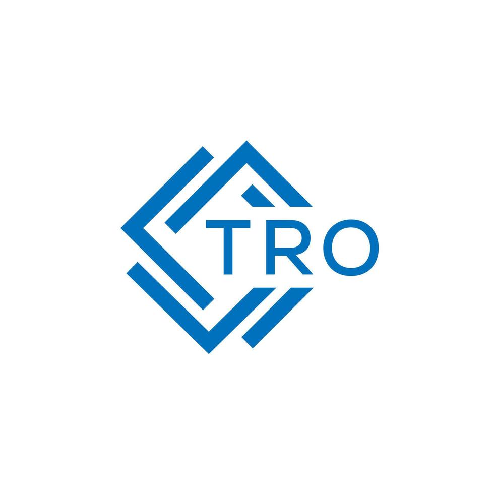 tro La technologie lettre logo conception sur blanc Contexte. tro Créatif initiales La technologie lettre logo concept. tro La technologie lettre conception. vecteur