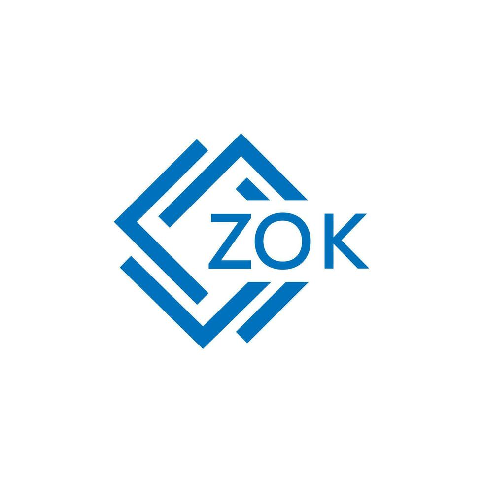 zok La technologie lettre logo conception sur blanc Contexte. zok Créatif initiales La technologie lettre logo concept. zok La technologie lettre conception. vecteur