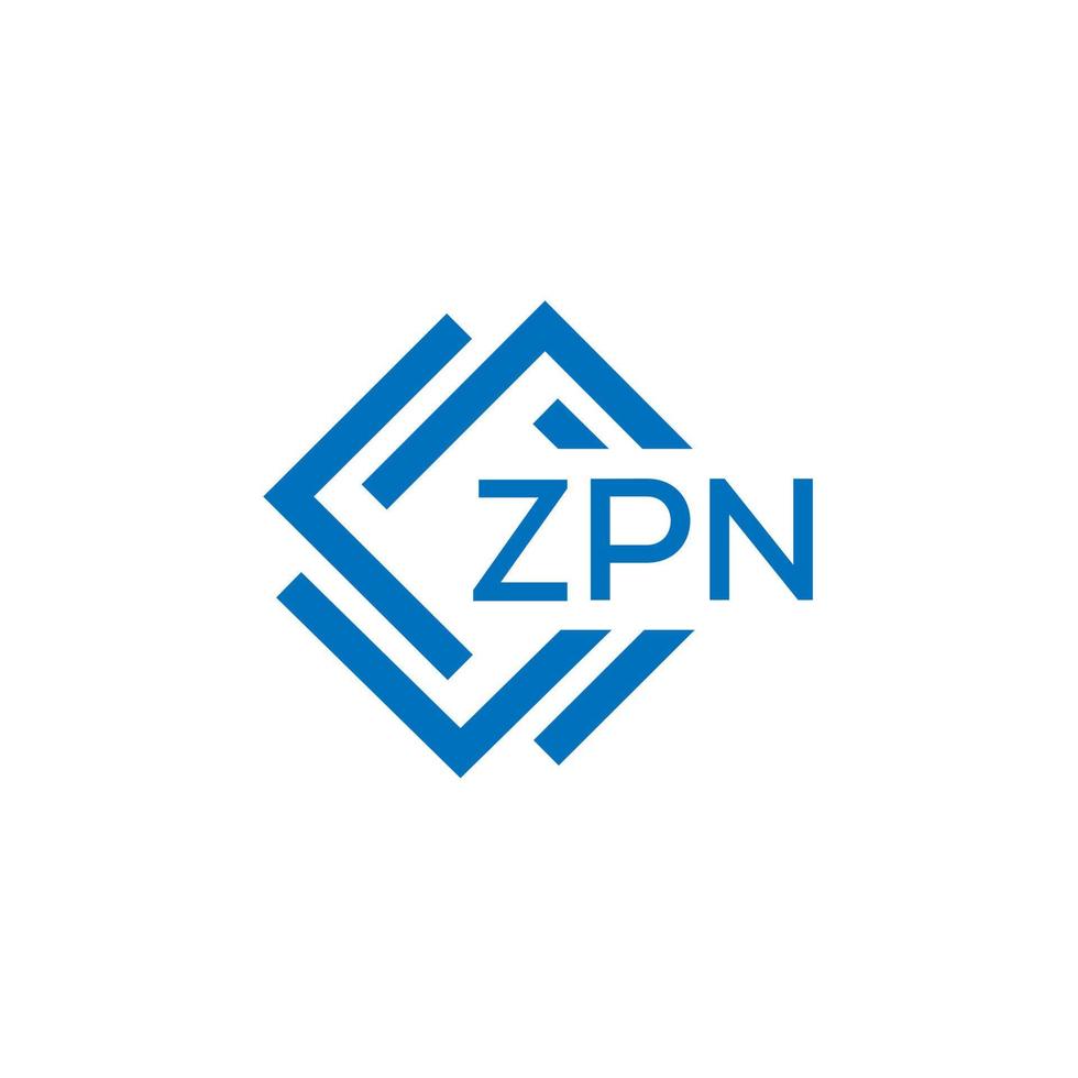 ZPN La technologie lettre logo conception sur blanc Contexte. ZPN Créatif initiales La technologie lettre logo concept. ZPN La technologie lettre conception. vecteur