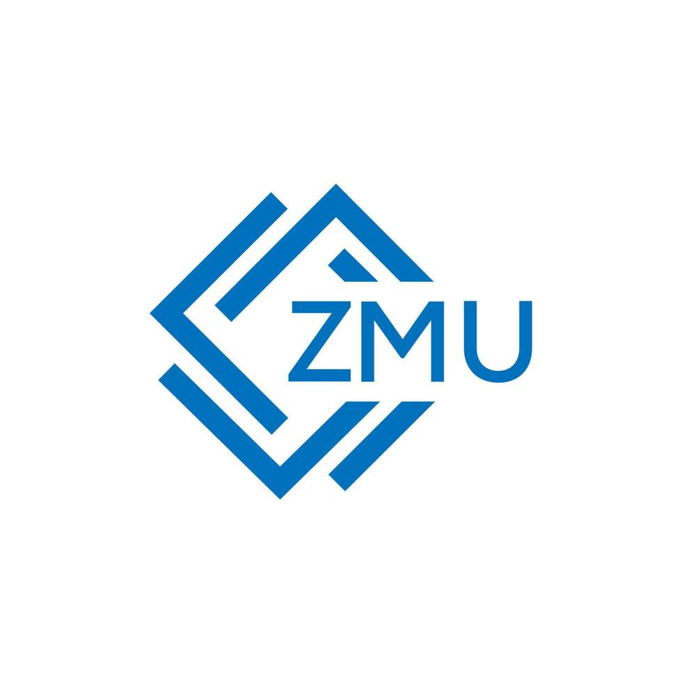 zmu La technologie lettre logo conception sur blanc Contexte. zmu Créatif initiales La technologie lettre logo concept. zmu La technologie lettre conception. vecteur