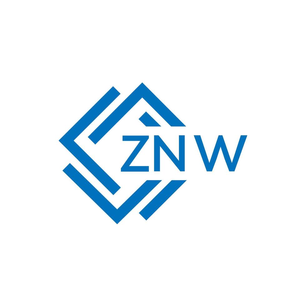 znw La technologie lettre logo conception sur blanc Contexte. znw Créatif initiales La technologie lettre logo concept. znw La technologie lettre conception. vecteur