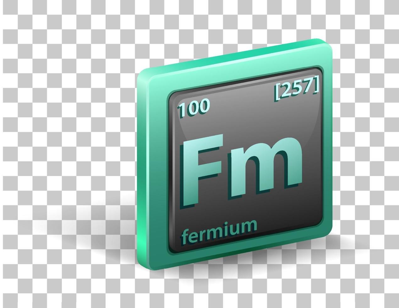 élément chimique fermium vecteur