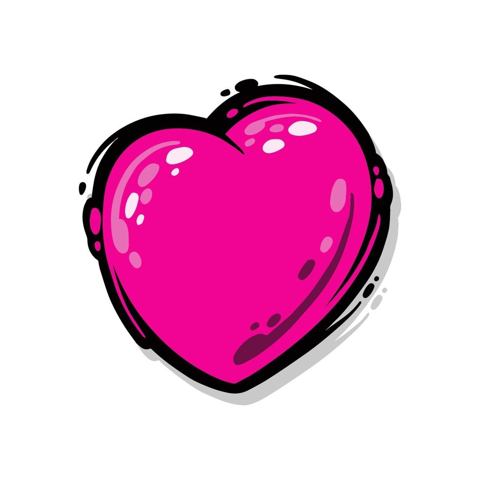 illustration vectorielle de coeur d'amour. bon pour la célébration de la Saint-Valentin ou tomber amoureux du symbole. vecteur