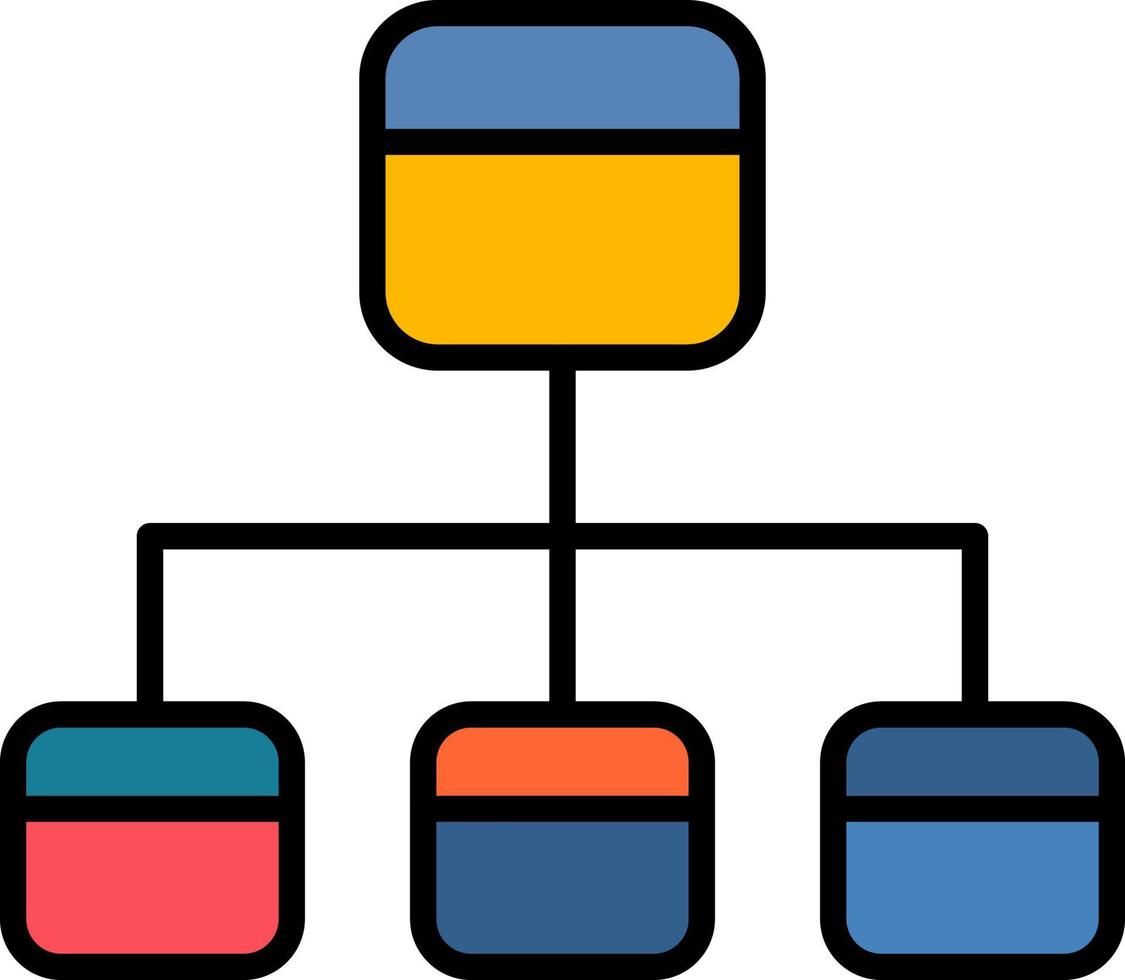 icône de vecteur d'organigramme