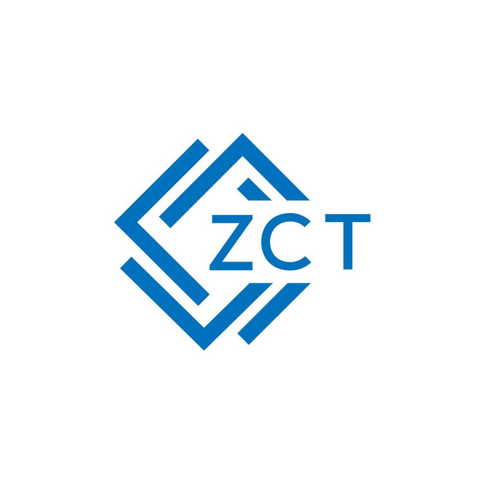 Z CT La technologie lettre logo conception sur blanc Contexte. Z CT Créatif initiales La technologie lettre logo concept. Z CT La technologie lettre conception. vecteur