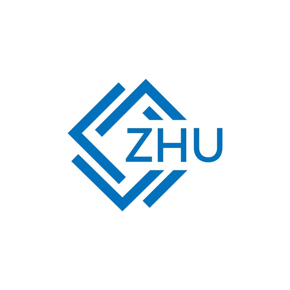 zhu La technologie lettre logo conception sur blanc Contexte. zhu Créatif initiales La technologie lettre logo concept. zhu La technologie lettre conception. vecteur