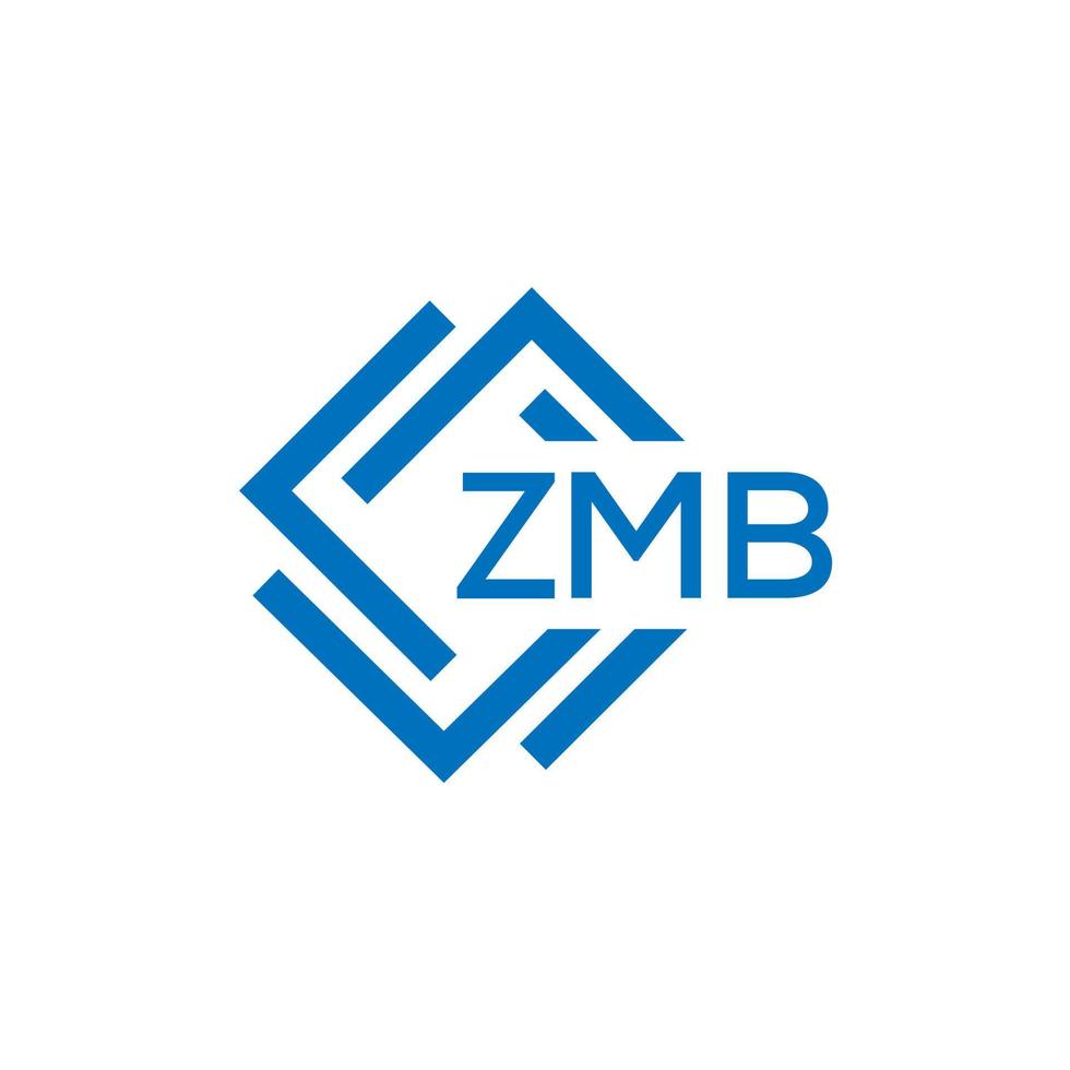 zmb La technologie lettre logo conception sur blanc Contexte. zmb Créatif initiales La technologie lettre logo concept. zmb La technologie lettre conception. vecteur