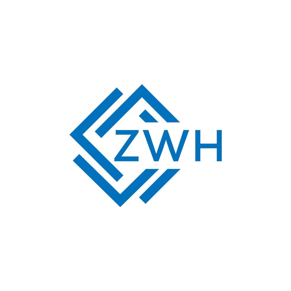 zwh La technologie lettre logo conception sur blanc Contexte. zwh Créatif initiales La technologie lettre logo concept. zwh La technologie lettre conception. vecteur