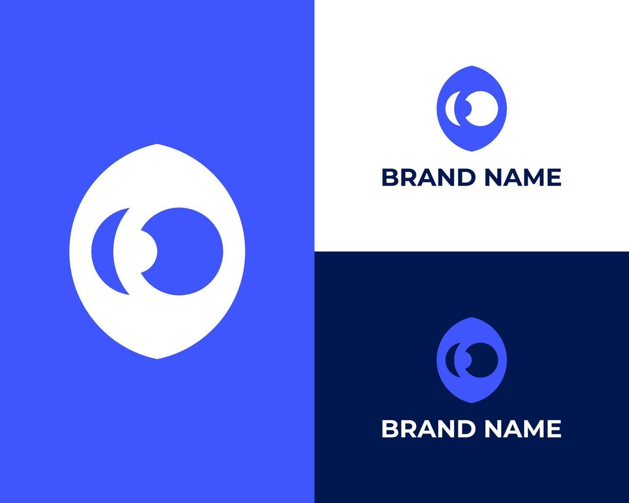 œil logo avec c des lettres avec abstrait formes moderne logo conception vecteur