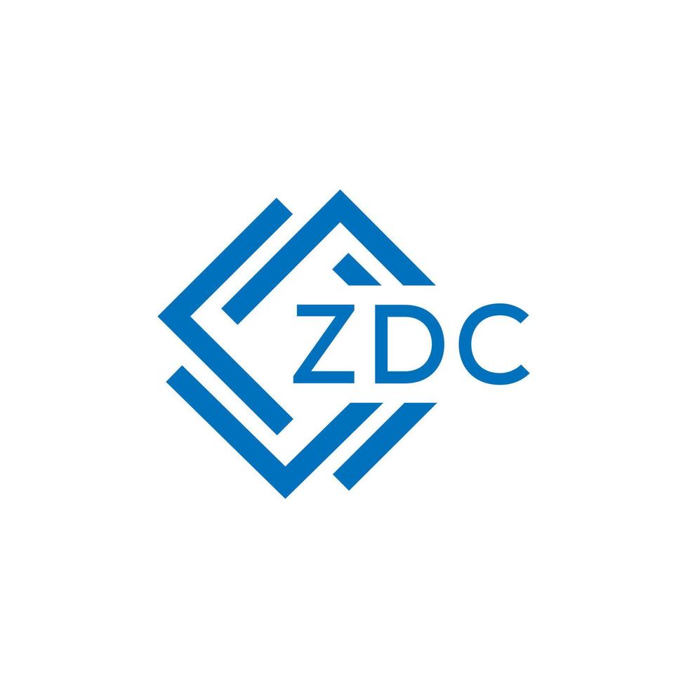 zdc La technologie lettre logo conception sur blanc Contexte. zdc Créatif initiales La technologie lettre logo concept. zdc La technologie lettre conception. vecteur