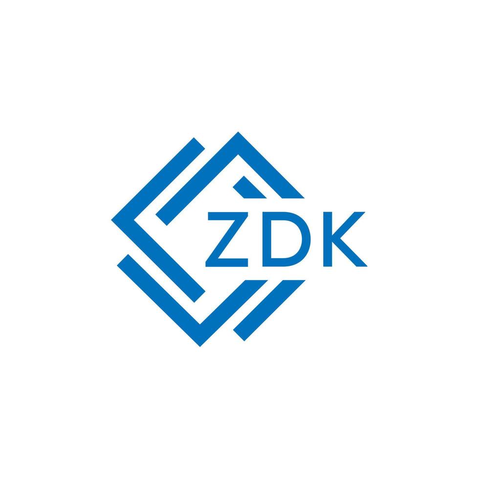 zdk La technologie lettre logo conception sur blanc Contexte. zdk Créatif initiales La technologie lettre logo concept. zdk La technologie lettre conception. vecteur