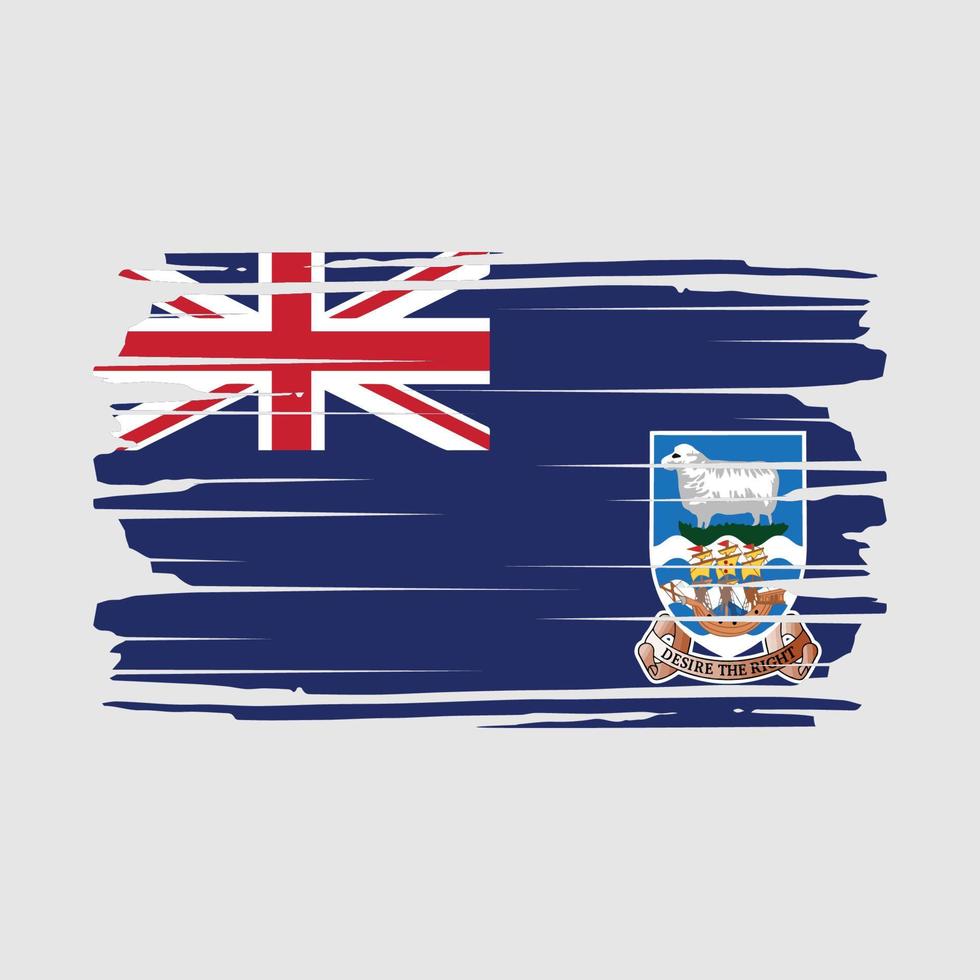 vecteur de brosse drapeau îles malouines