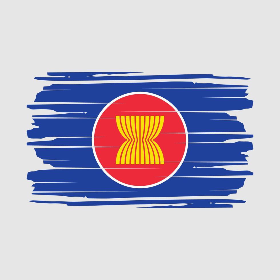 vecteur de brosse drapeau asean