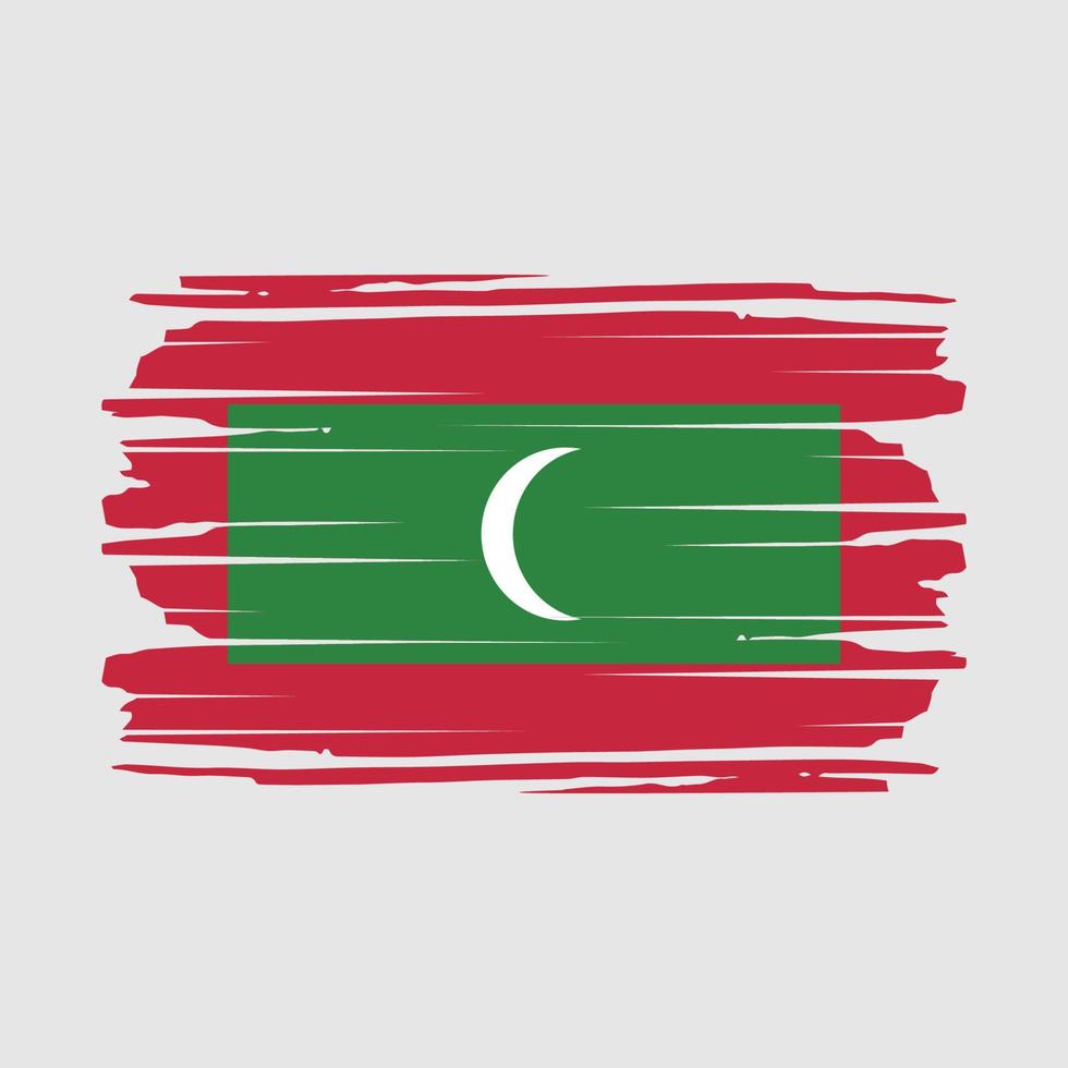 vecteur de brosse drapeau maldives