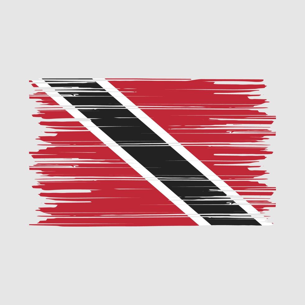 pinceau drapeau trinidad vecteur