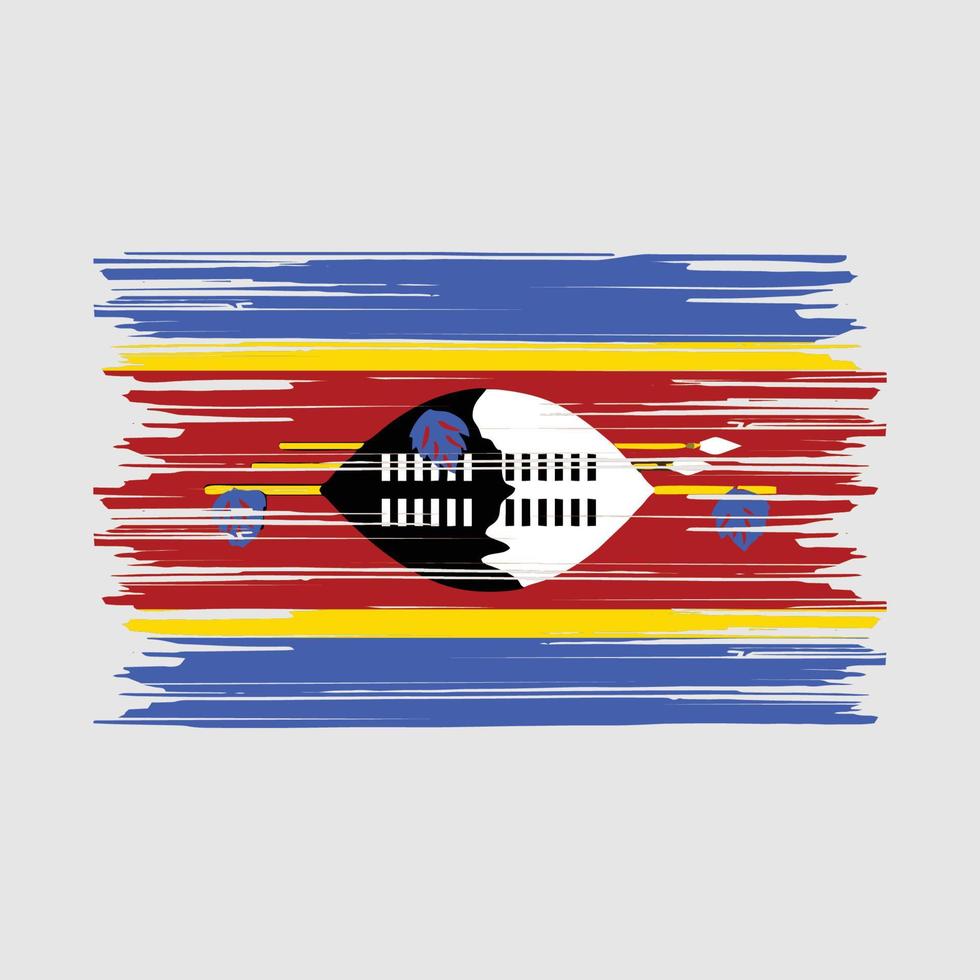 brosse drapeau swaziland vecteur