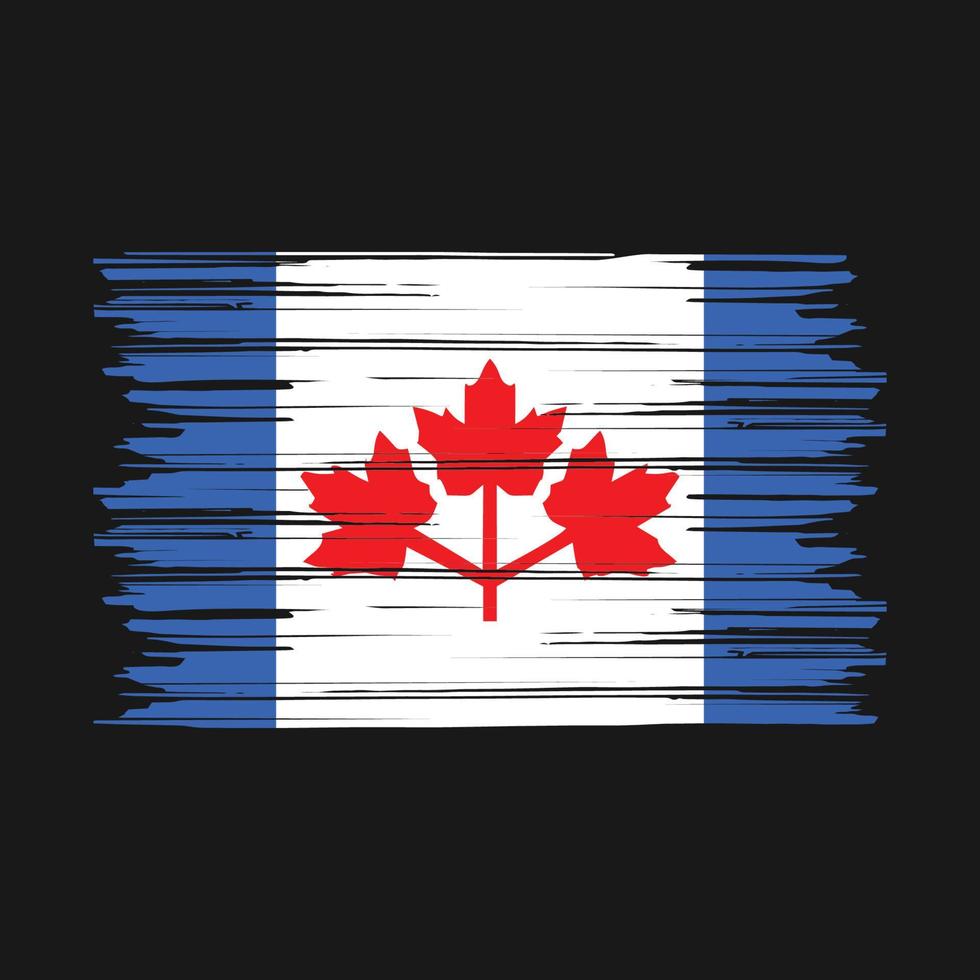 brosse drapeau du canada vecteur