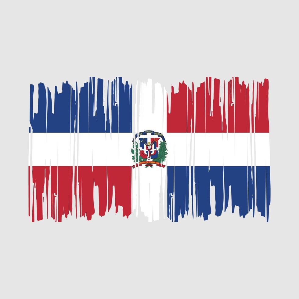 drapeau de la république dominicaine brosse illustration vectorielle vecteur