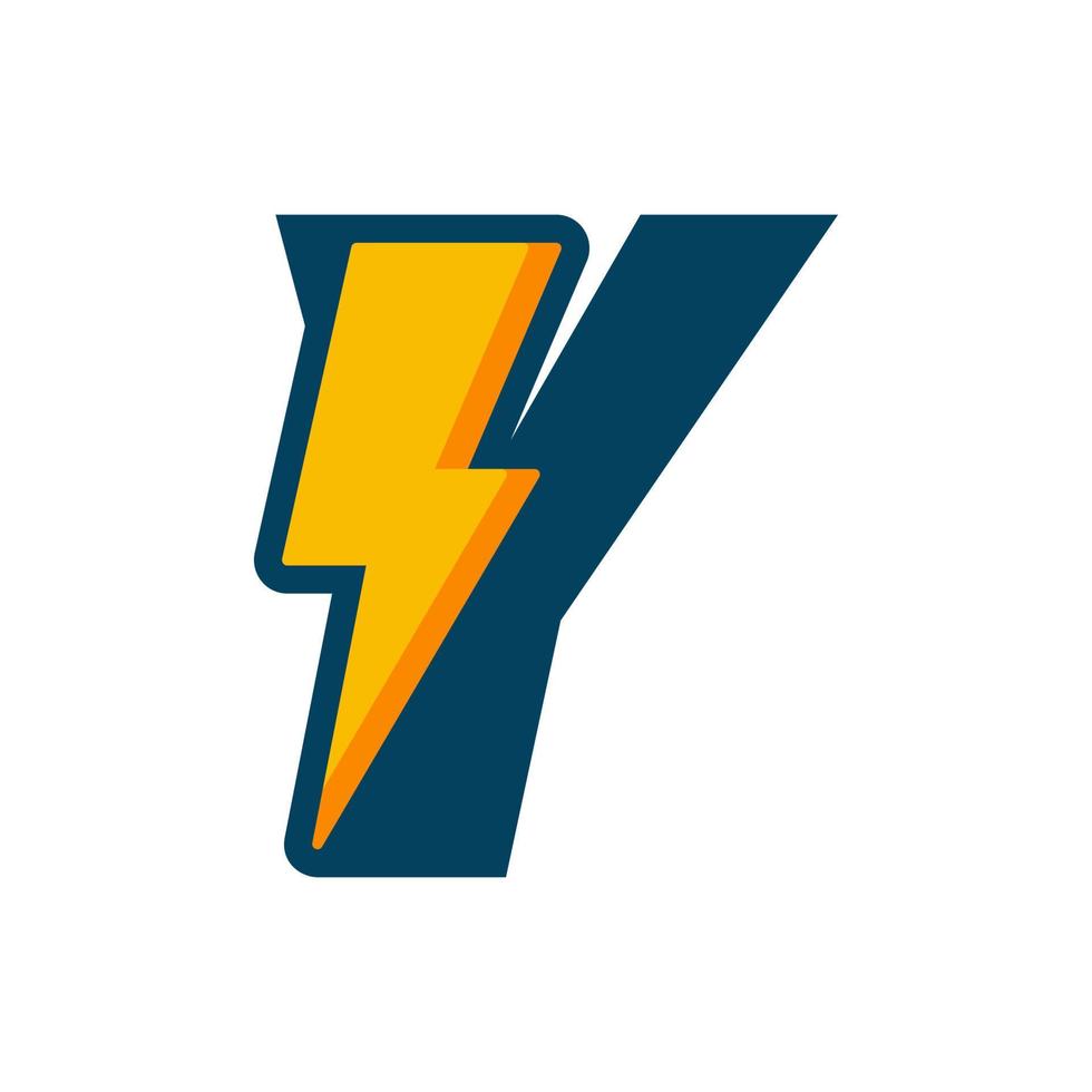 initiale y boulon énergie logo vecteur