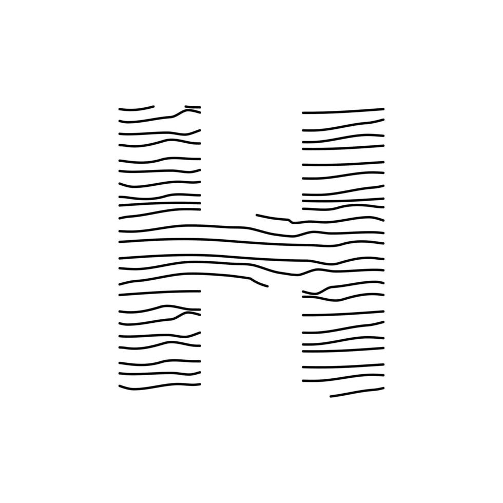 initiale h abstrait ligne logo vecteur