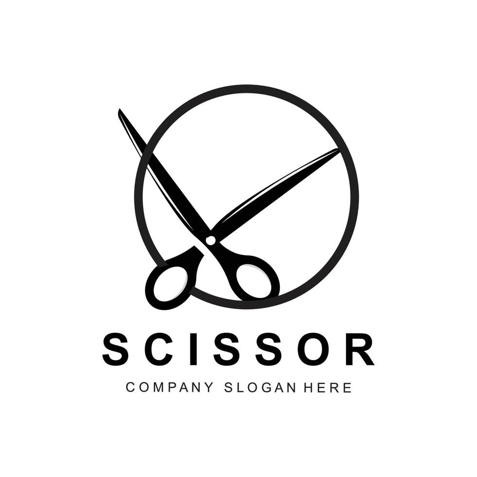 outil de coiffure ciseaux logo icône arrière-plan symbole vecteur