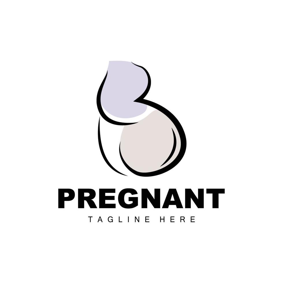 Enceinte logo, maman et bébé santé se soucier conception, Enceinte et bébé médicament marque icône vecteur