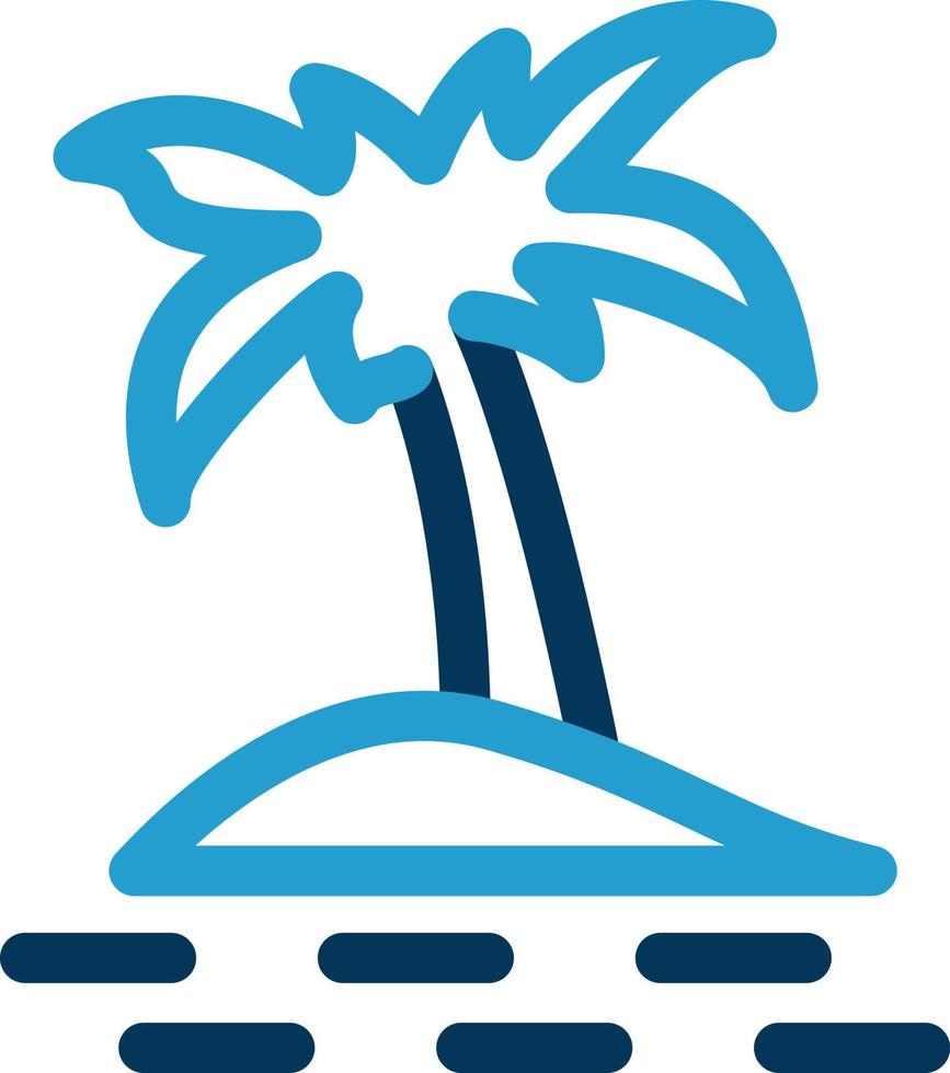 conception d'icône de vecteur d'île de palmier