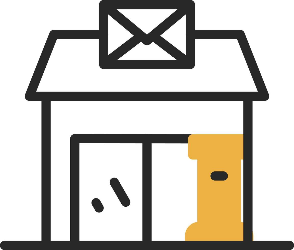 conception d'icône vectorielle de bureau de poste vecteur