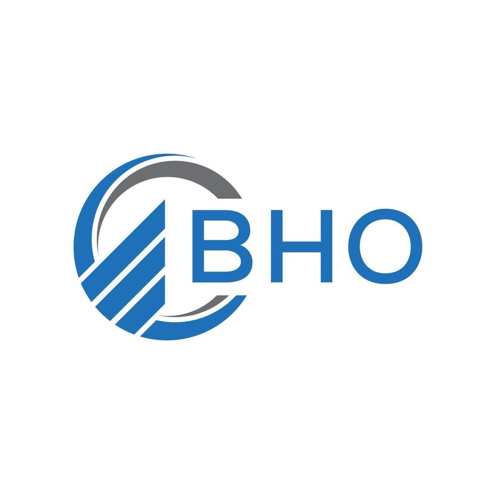 bho plat comptabilité logo conception sur blanc Contexte. bho Créatif initiales croissance graphique lettre logo concept. bho affaires la finance logo conception. vecteur