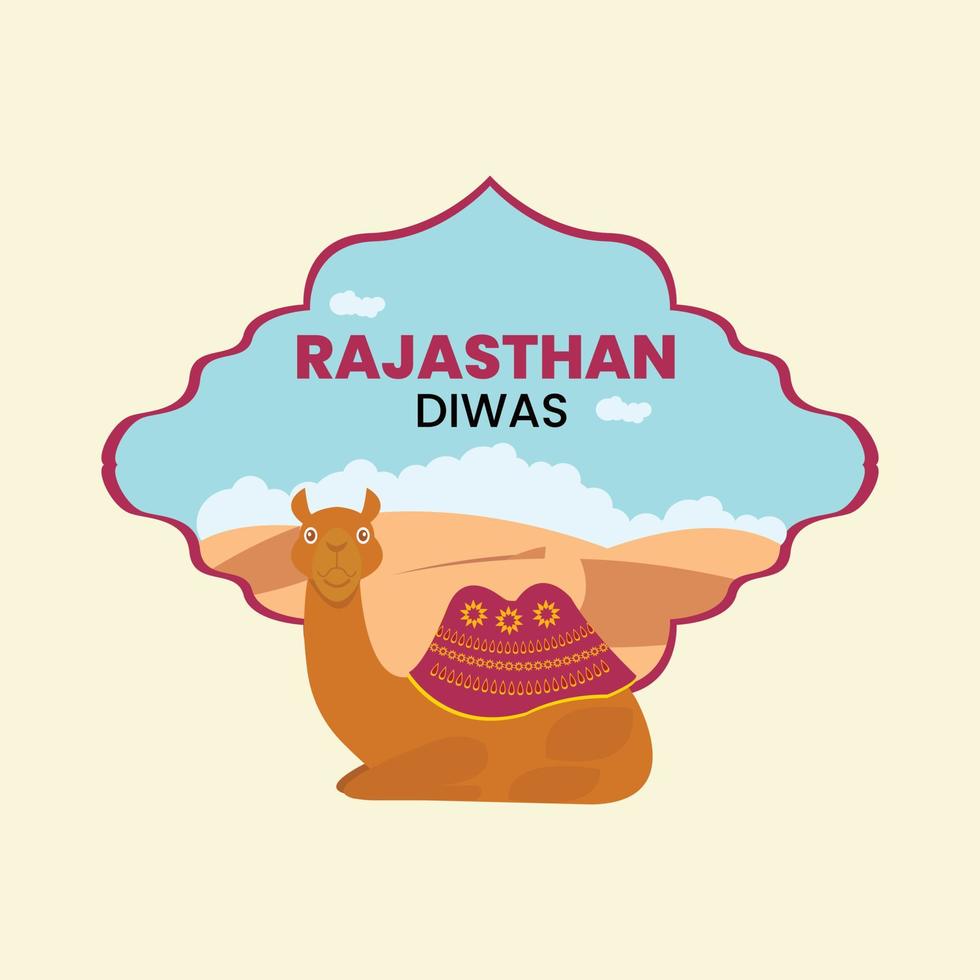 Rajasthan désert chameau vecteur illustration