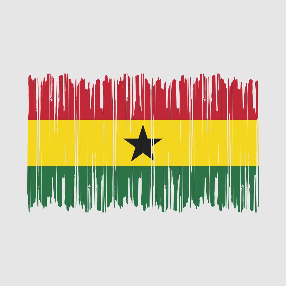 brosse drapeau du ghana vecteur