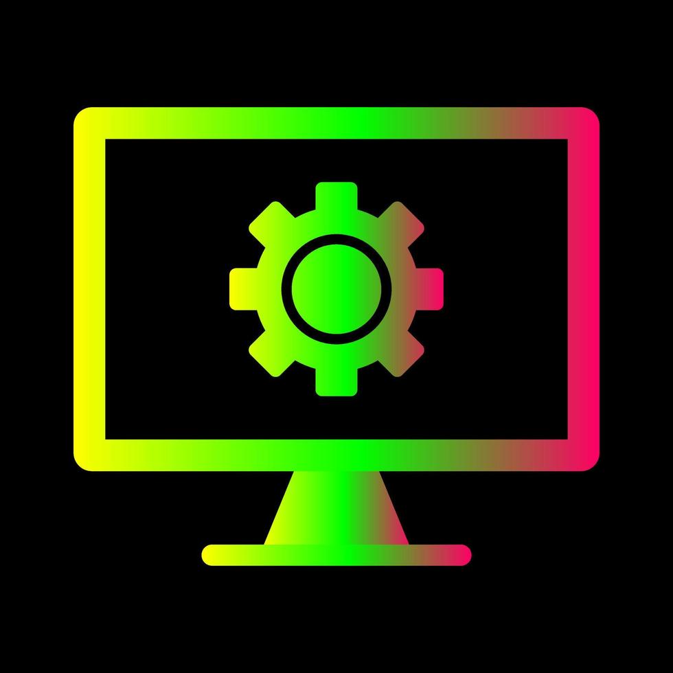 icône de vecteur d'écran de moniteur