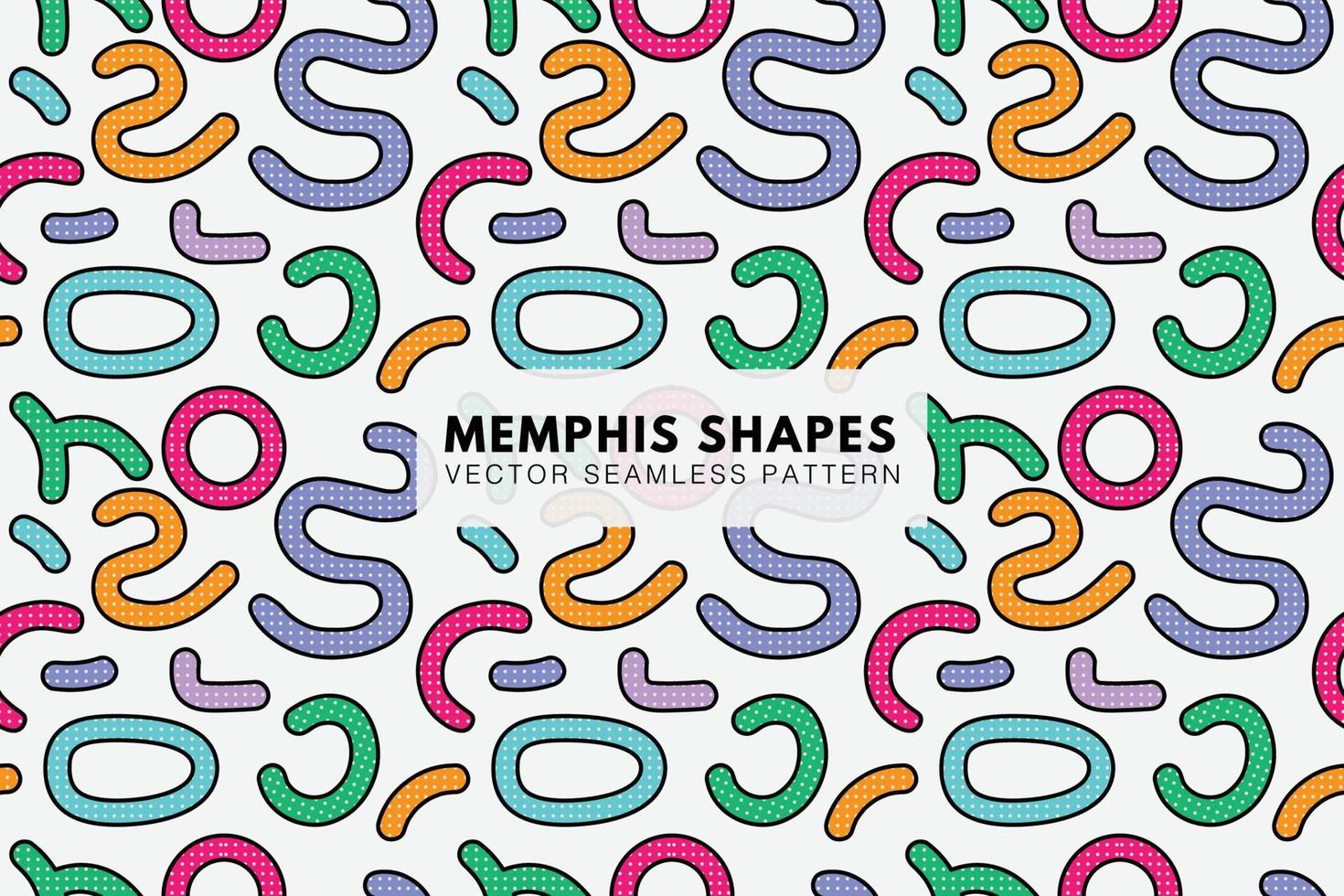 memphis modèle. memphis coloré courbe ligne formes. vecteur conception sans couture modèle Contexte