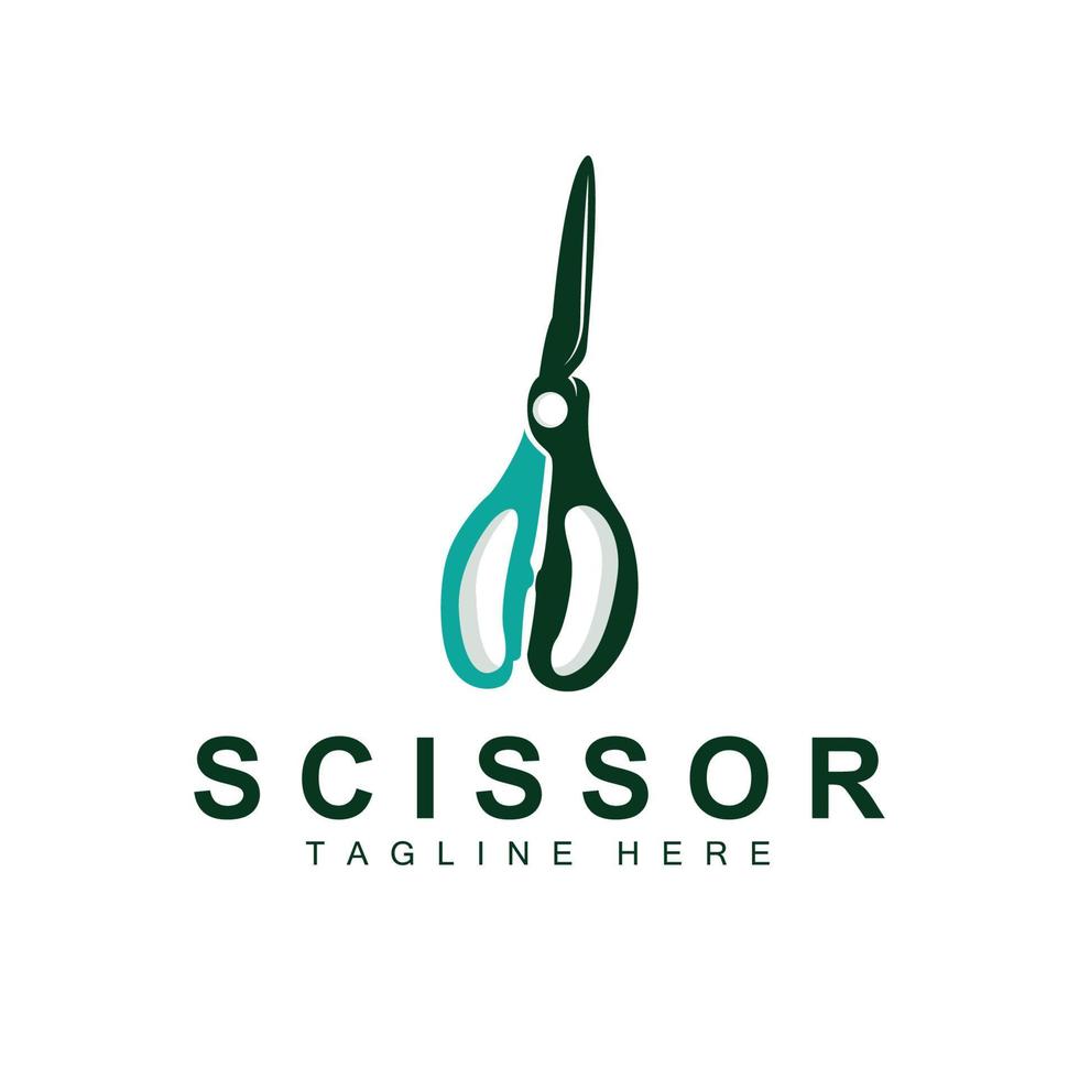 création de logo de ciseaux, vecteur de rasoir de salon de coiffure, illustration de marque de ciseaux de babershop