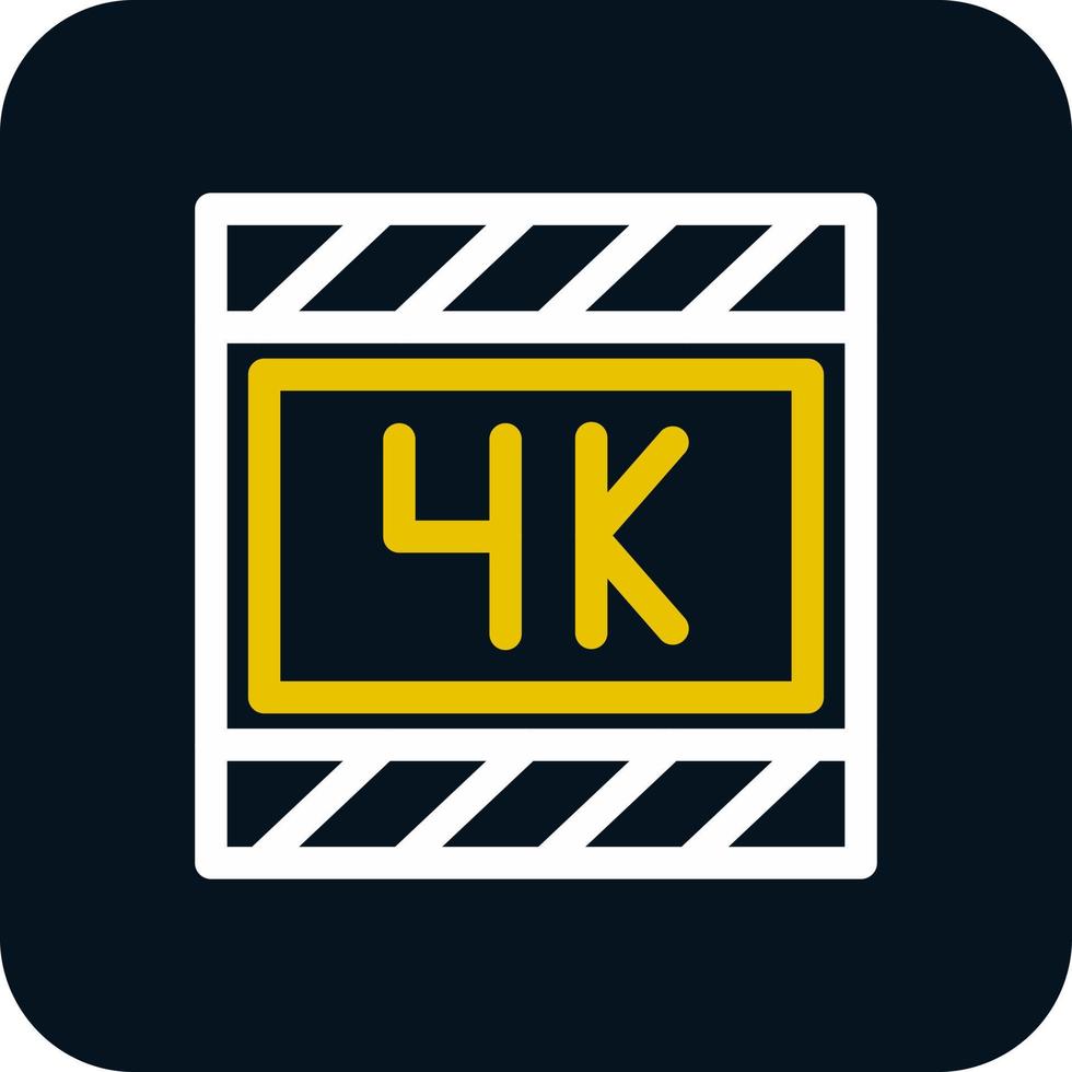 conception d'icône de vecteur de film 4k