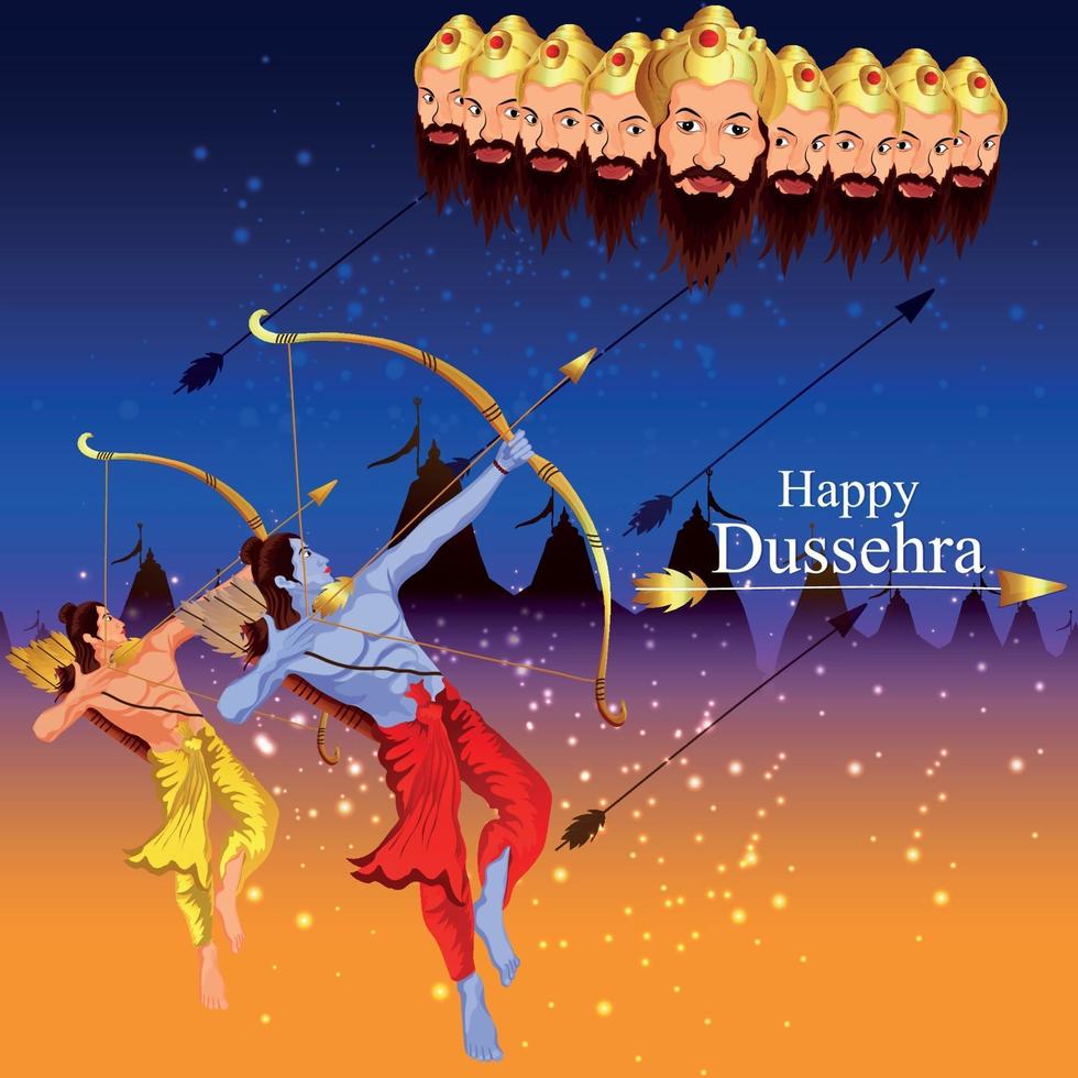 belle bannière de réduction de vente dussehra vecteur