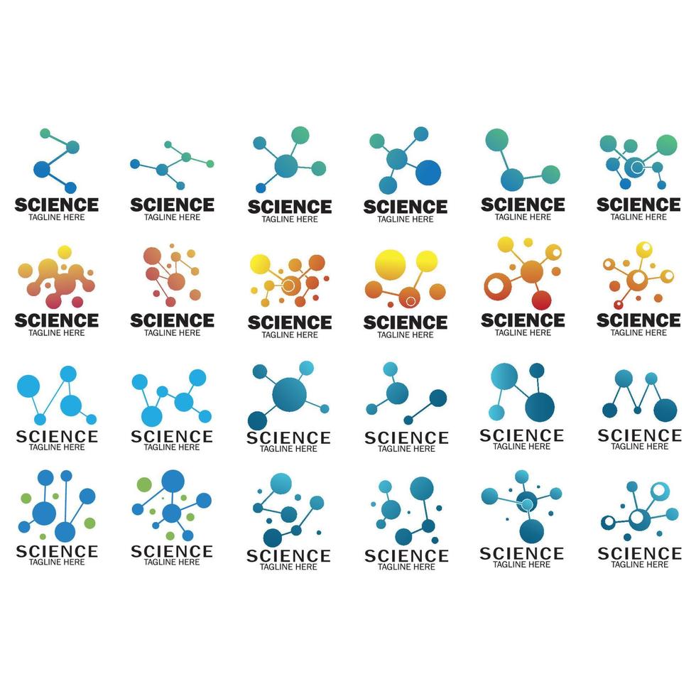 illustration vectorielle de modèle de logo de symbole de molécule, logo de neurone ou création de logo de cellule nerveuse vecteur