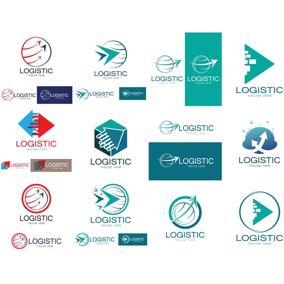 logistique logo icône illustration vecteur conception distribution symbole livraison de marchandises économie finance