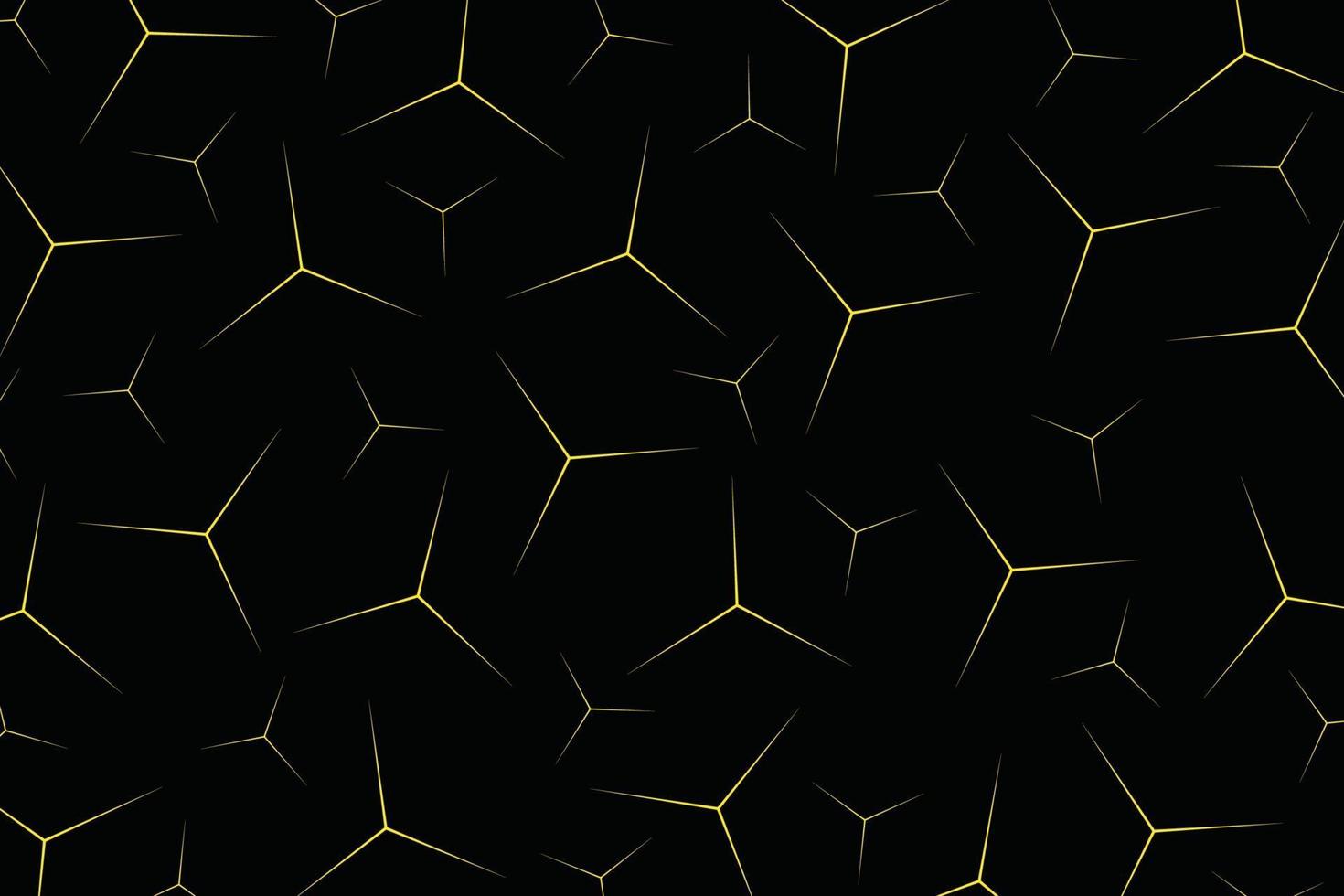 triangle jaune abstrait décoré en motif sur fond noir. illustration vectorielle vecteur
