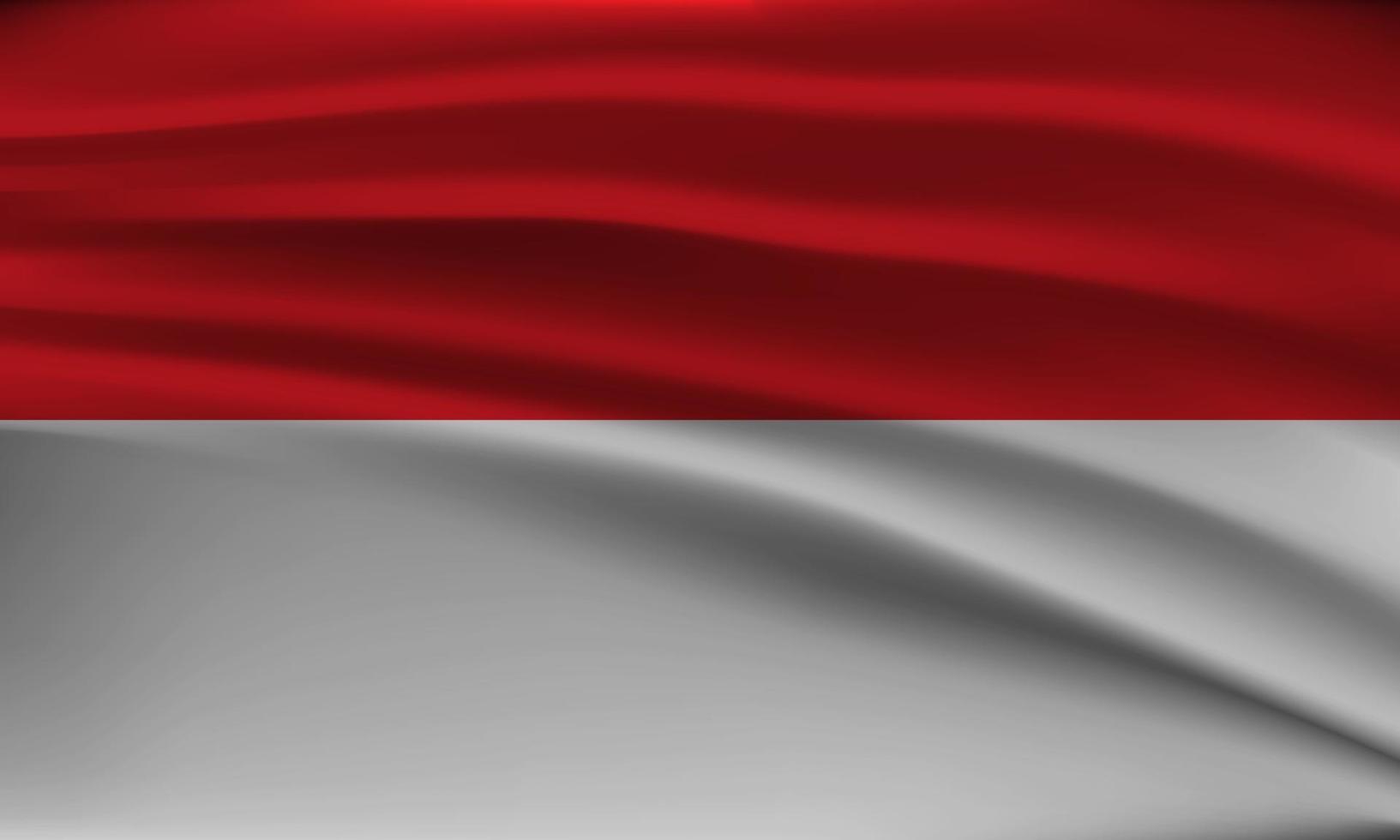 drapeau de Indonésie, avec une ondulé effet dû à le vent. vecteur