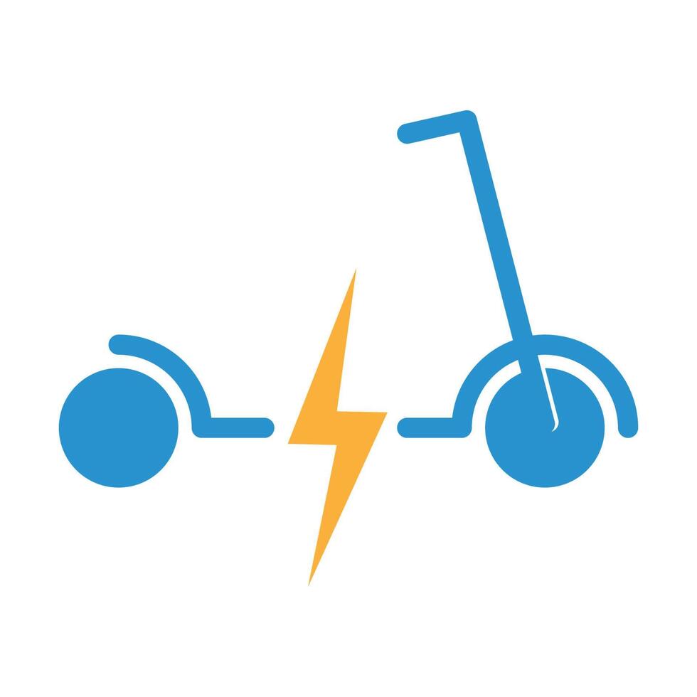 conception d'icône de scooter électrique vecteur