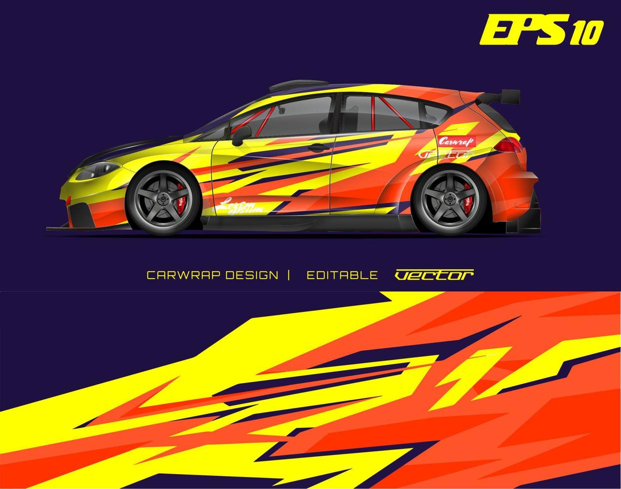 voiture emballage conception avec abstrait texture.racing Contexte dessins pour course voiture, aventure véhicule. vecteur