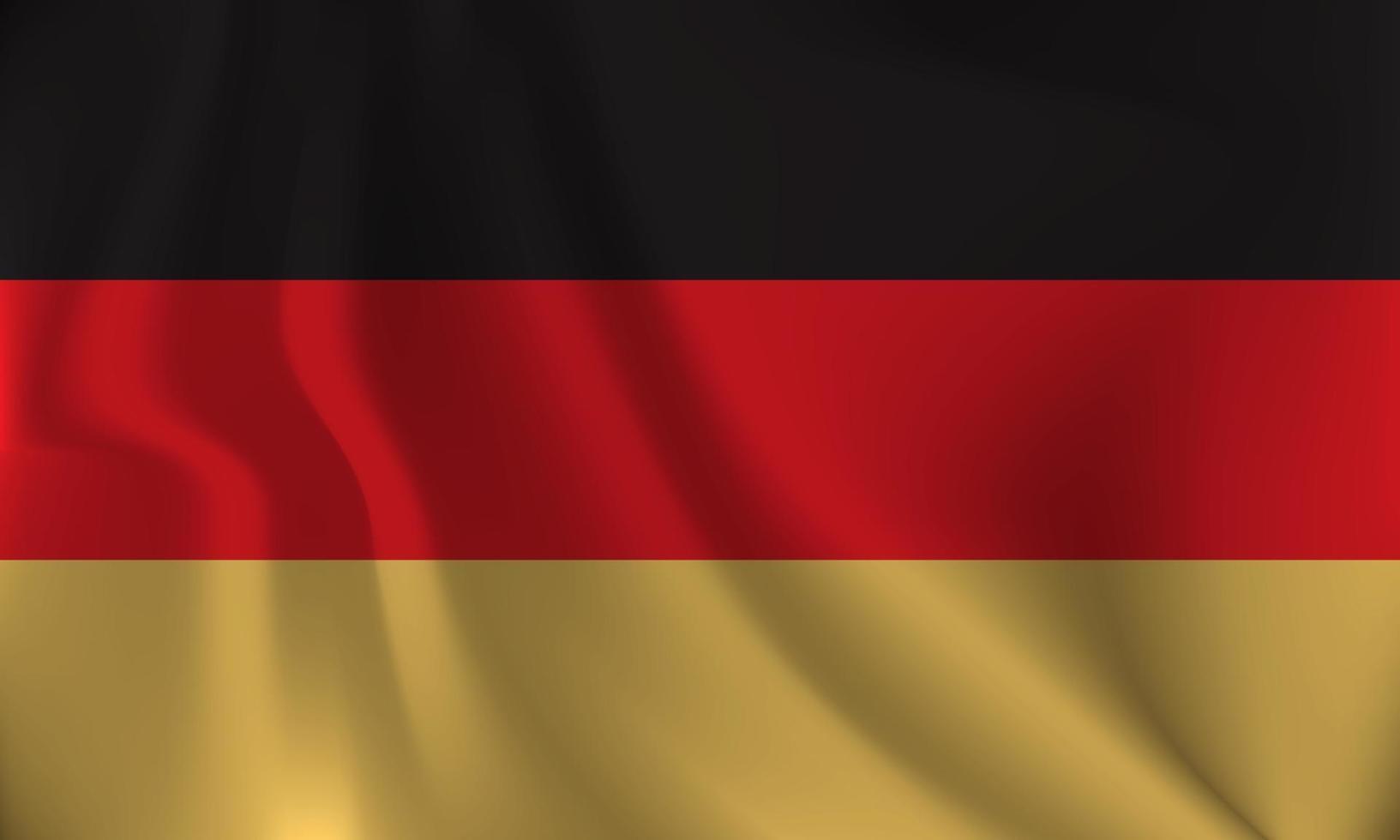 drapeau de Allemagne, avec une ondulé effet dû à le vent. vecteur