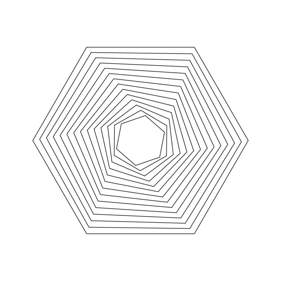 géométrique fractale hexagone vecteur