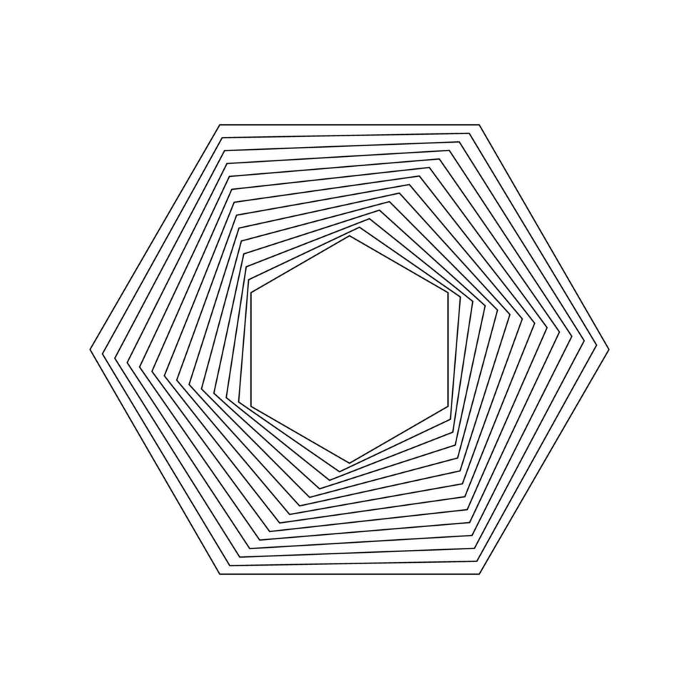 géométrique fractale hexagone vecteur