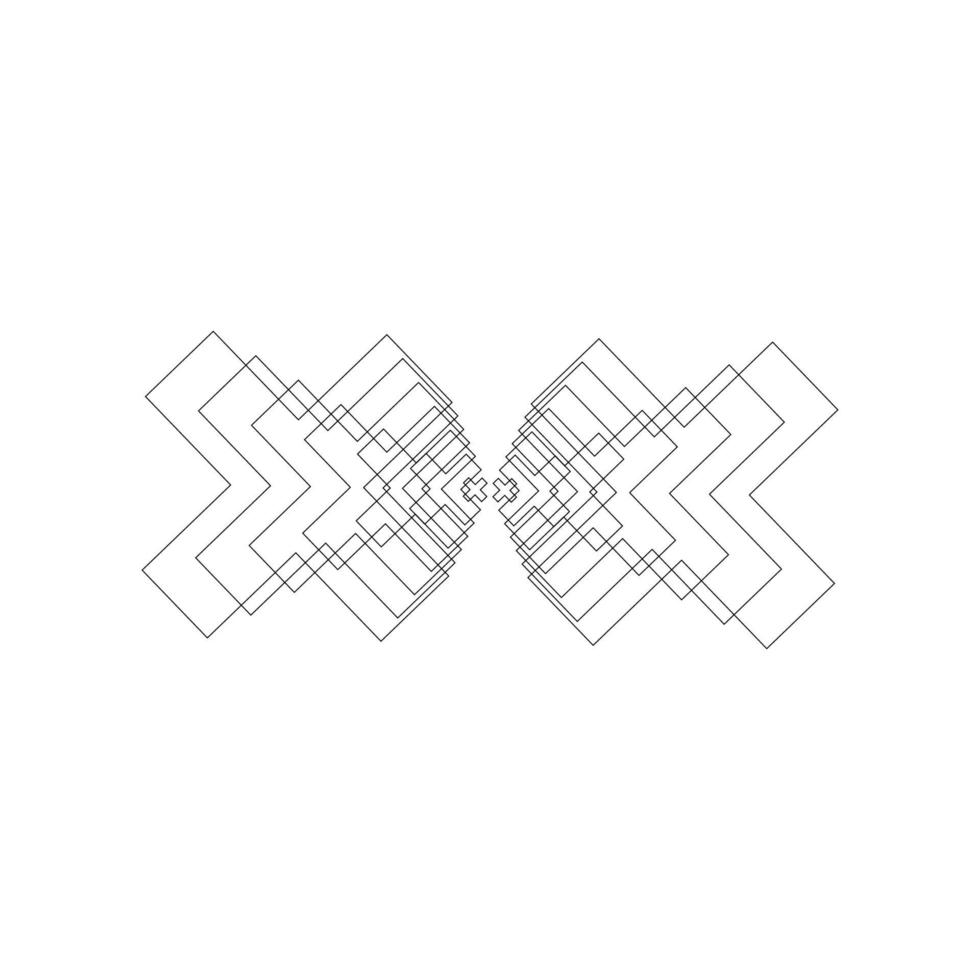 géométrique fractale abstrait forme vecteur