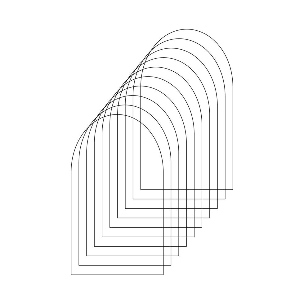 géométrique fractale cambre forme vecteur