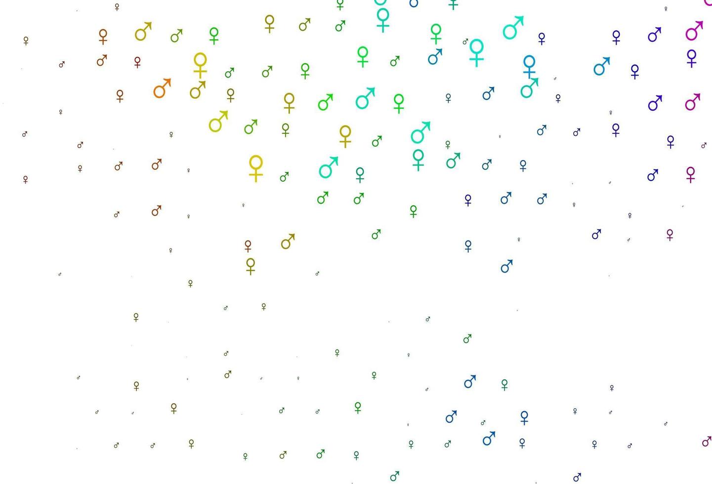 motif vectoriel arc-en-ciel multicolore clair avec des éléments de genre.