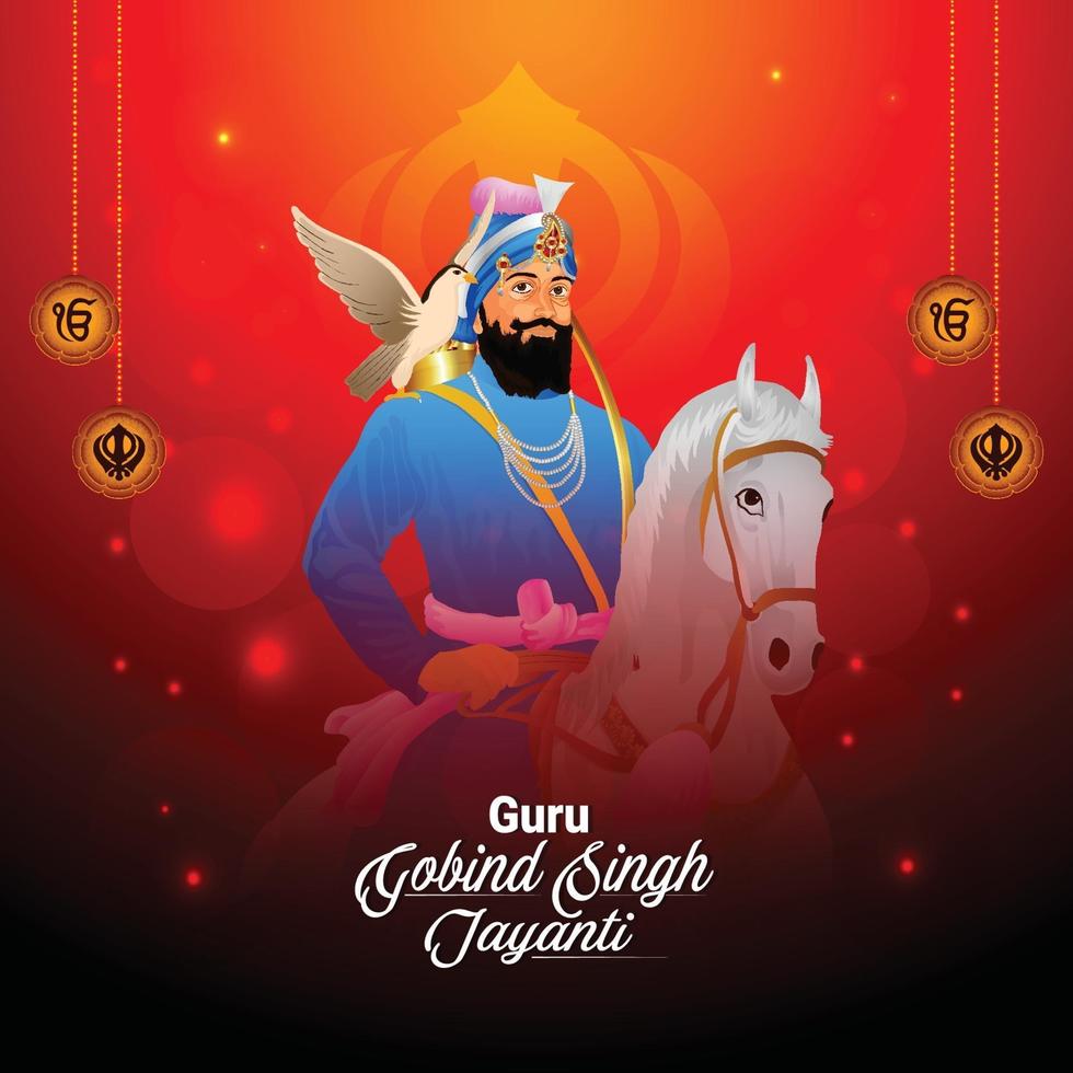 modèle de célébration guru gobind singh jayanti vecteur